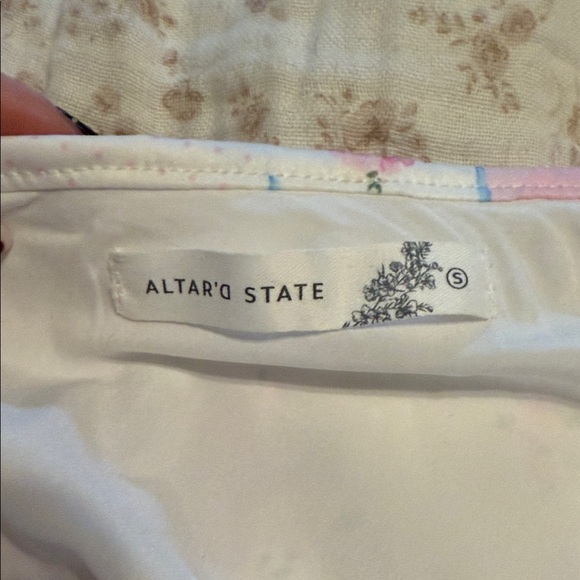 Altar'd State Pastel Patchwork A-Line Skirt - Picture 2 of 5